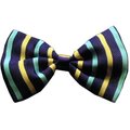 Unconditional Love Dog Bow Tie Purple and Aqua Stripes UN388789